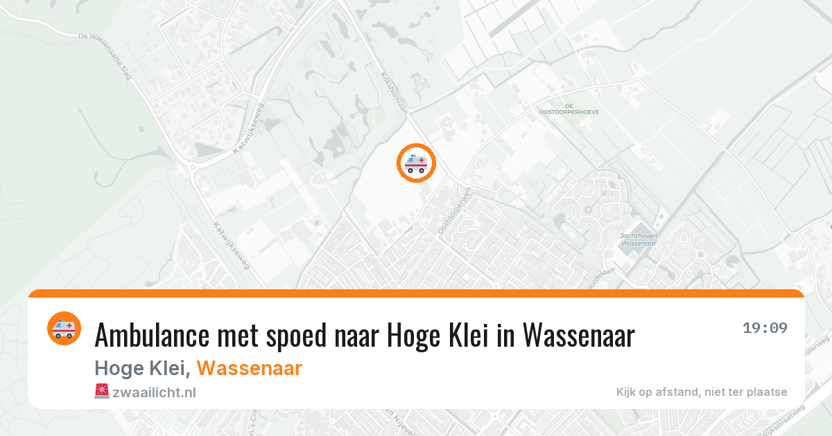Ambulance met spoed naar Hoge Klei in Wassenaar — 1 mei 2026