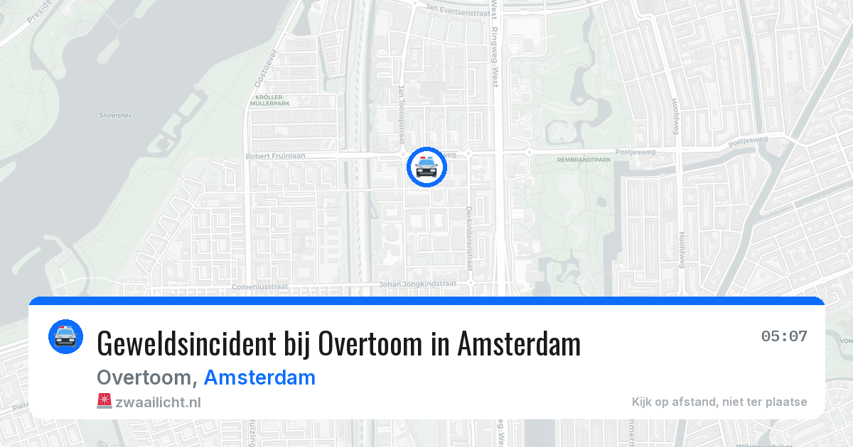 Geweldsincident bij Overtoom in Amsterdam — 8 jun 2026