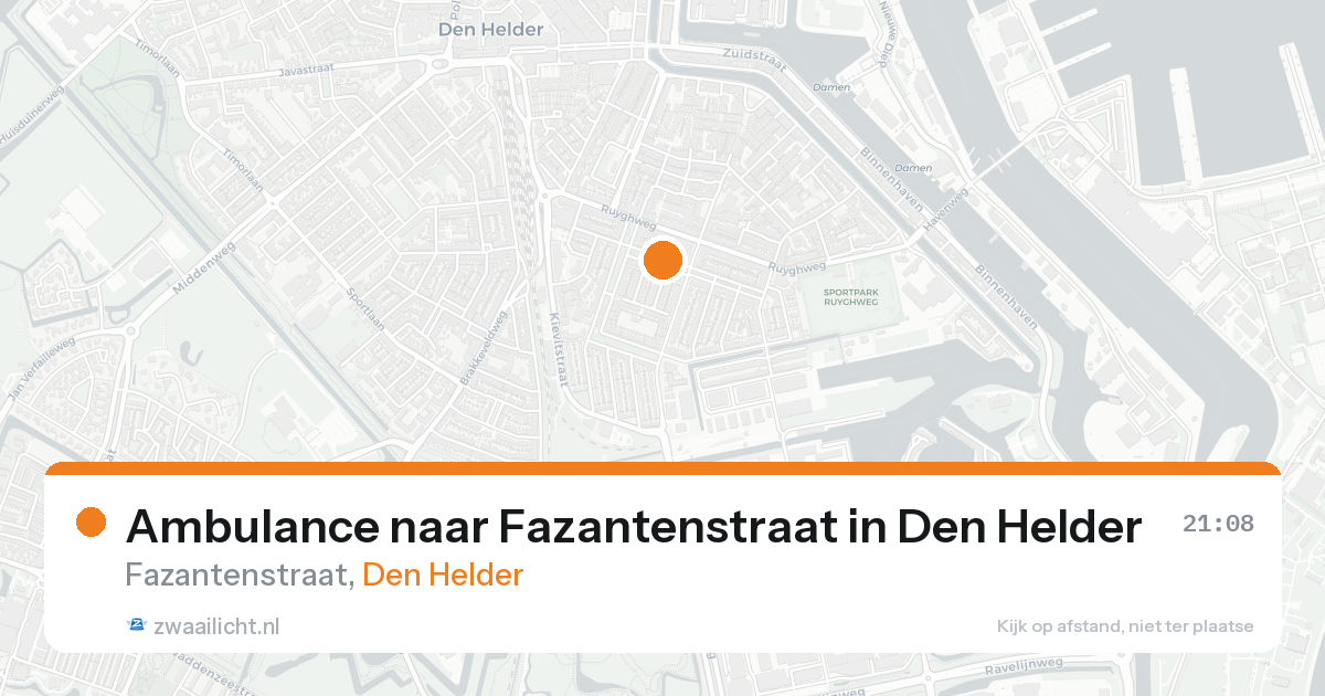 Ambulance naar Fazantenstraat in Den Helder — 19 aug 2026