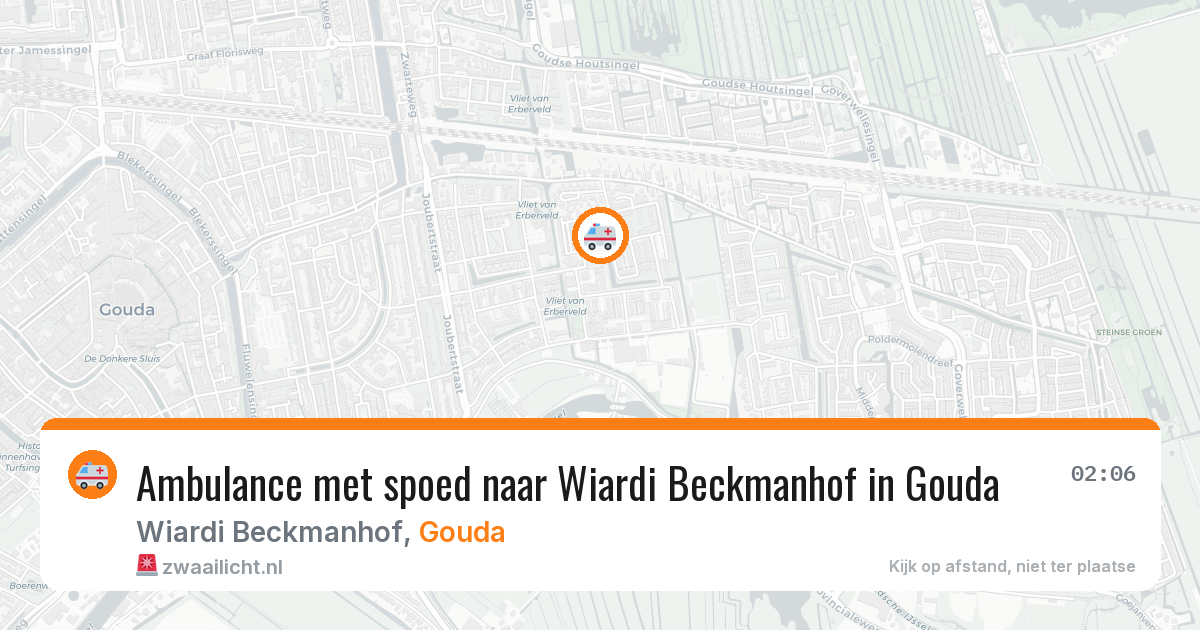 Ambulance met spoed naar Wiardi Beckmanhof in Gouda — 18 mei 2026