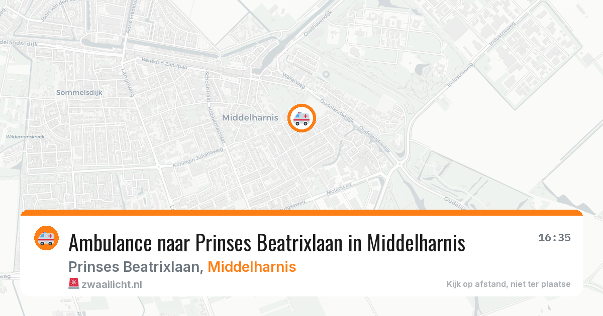 Ambulance naar Prinses Beatrixlaan in Middelharnis — 26 jun 2026