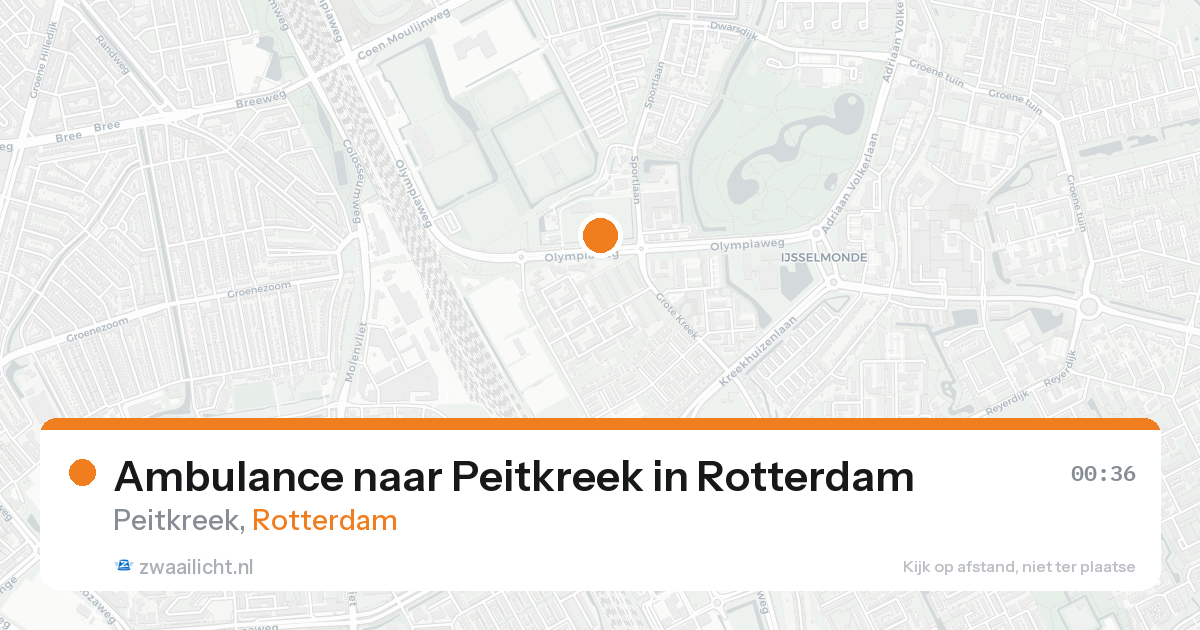Ambulance naar Peitkreek in Rotterdam — 17 aug 2026