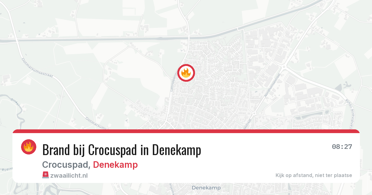 Brand bij Crocuspad in Denekamp — 25 mrt 2026