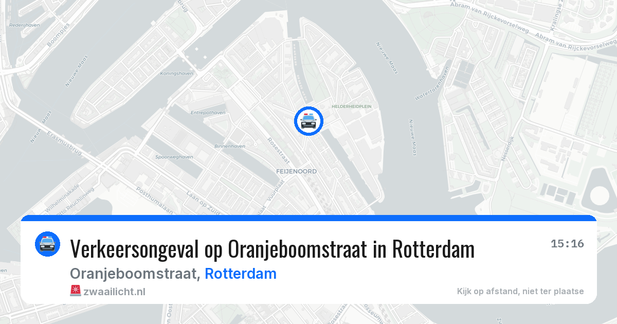 Verkeersongeval op Oranjeboomstraat in Rotterdam — 21 mei 2026