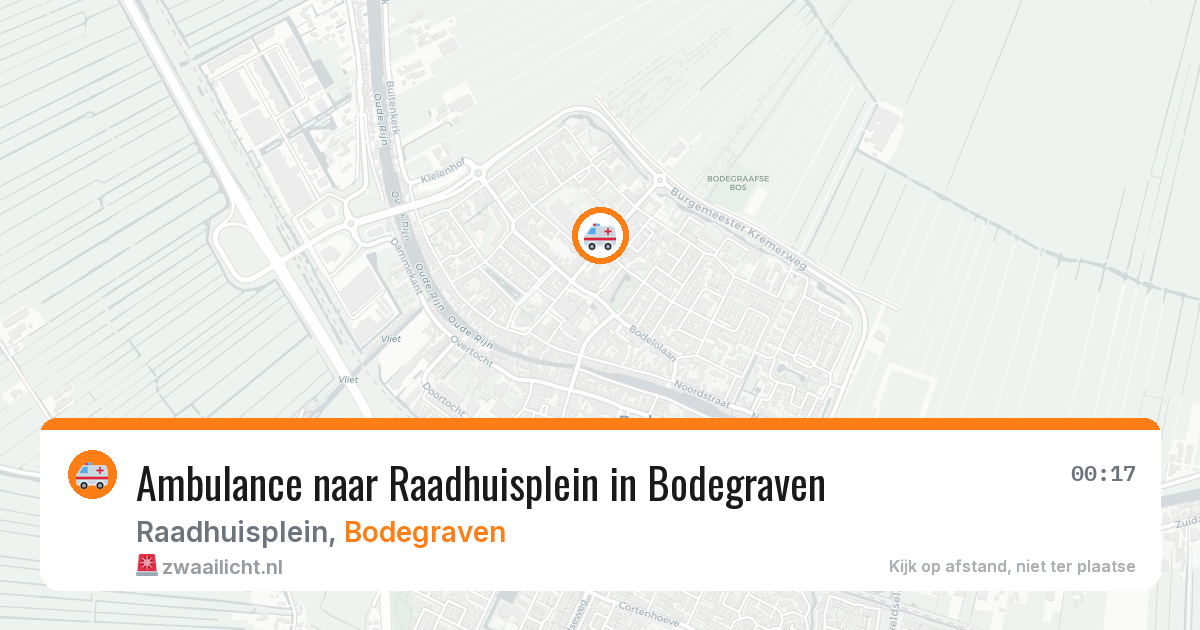 Ambulance naar Raadhuisplein in Bodegraven — 9 apr 2026