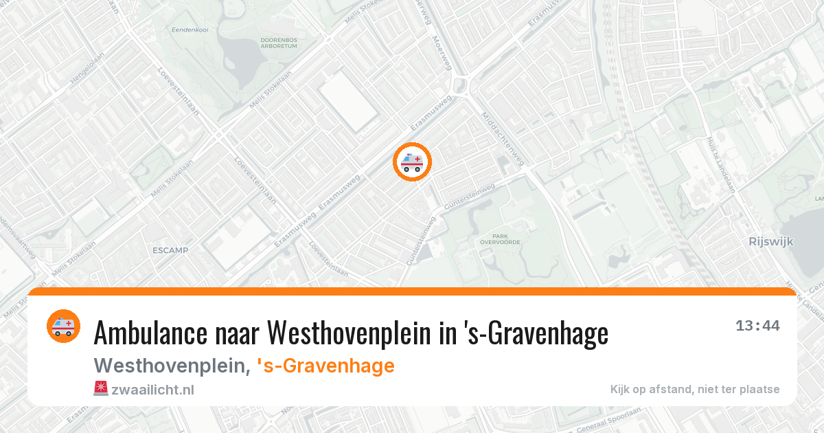 Ambulance naar Westhovenplein in 's-Gravenhage — 25 jun 2026