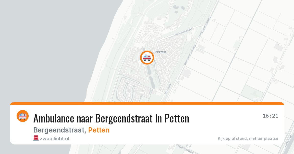 Ambulance naar Bergeendstraat in Petten — 17 jul 2026