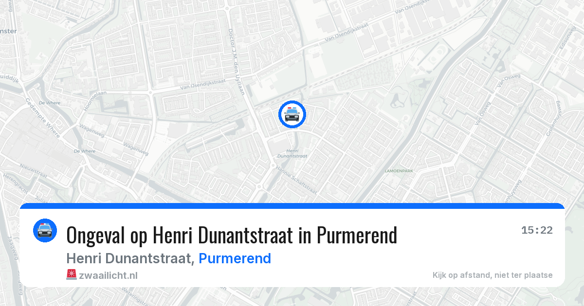 Ongeval op Henri Dunantstraat in Purmerend — 22 jun 2026