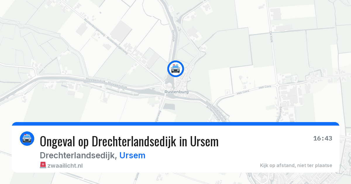 Ongeval op Drechterlandsedijk in Ursem — 18 jun 2026