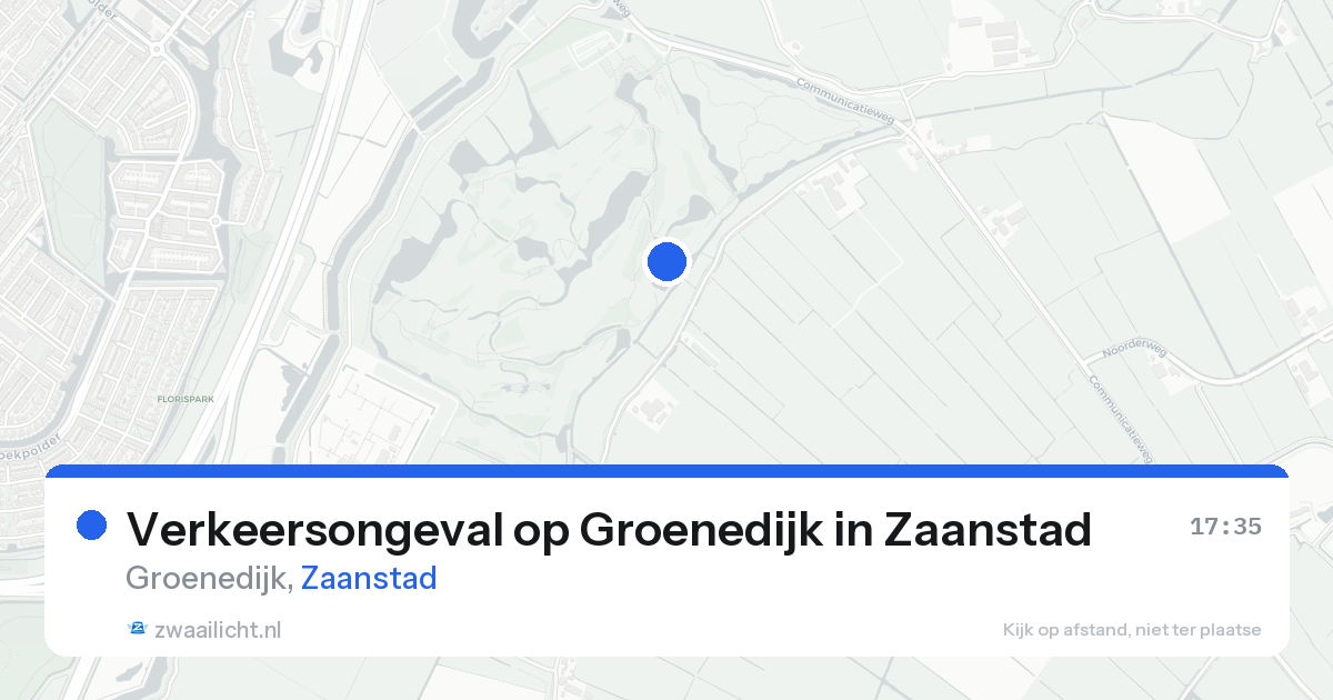 Verkeersongeval op Groenedijk in Zaanstad — 25 aug 2026
