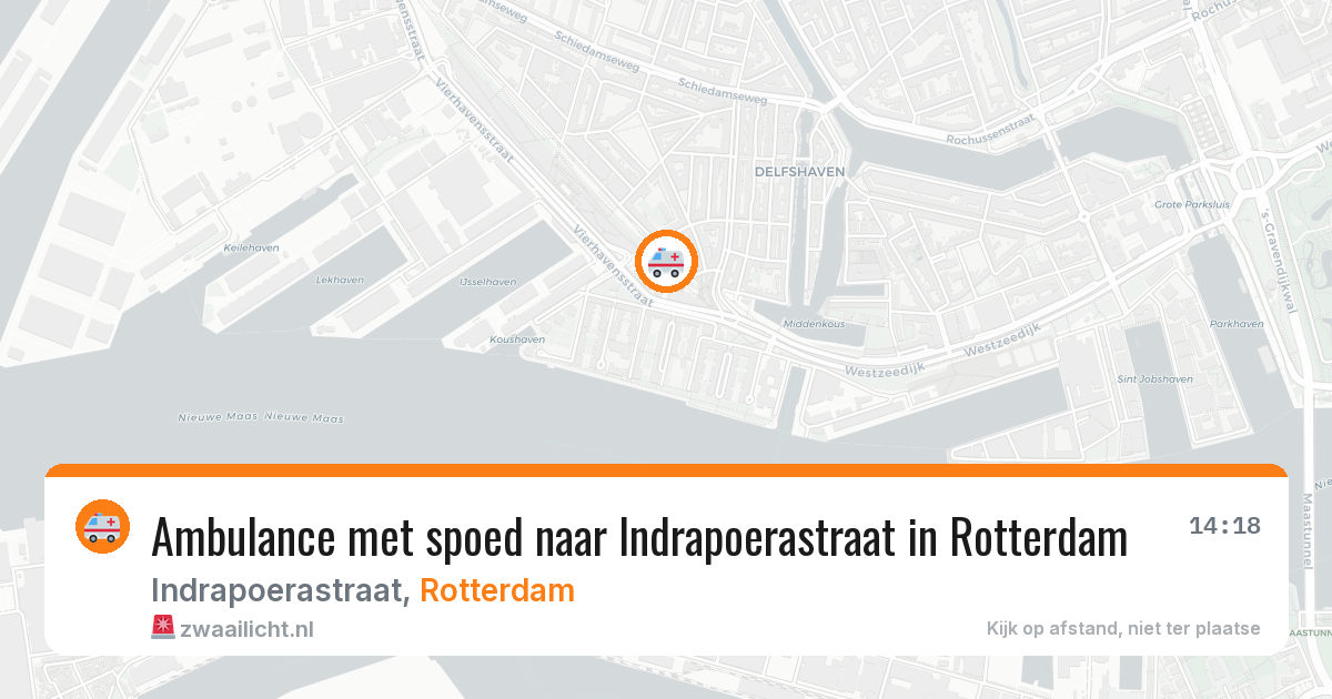 Ambulance met spoed naar Indrapoerastraat in Rotterdam — 31 mei 2026