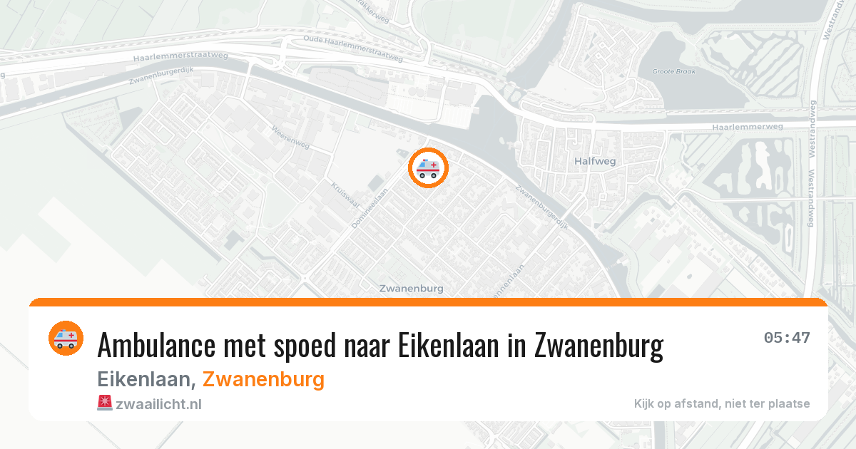 Ambulance met spoed naar Eikenlaan in Zwanenburg — 10 jun 2026