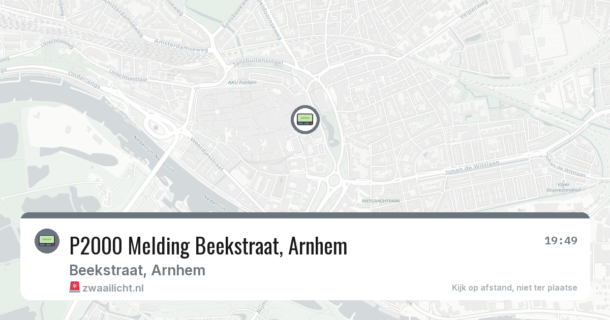 P2000 Melding Beekstraat, Arnhem — 10 mei 2026