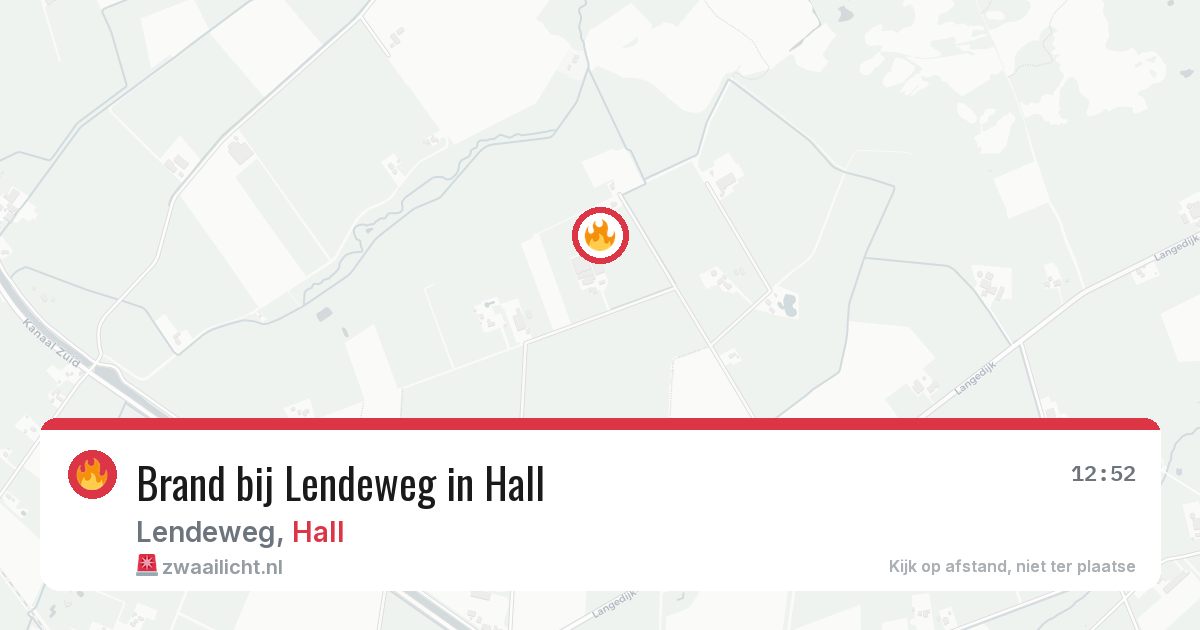 Brand bij Lendeweg in Hall — 29 apr 2026