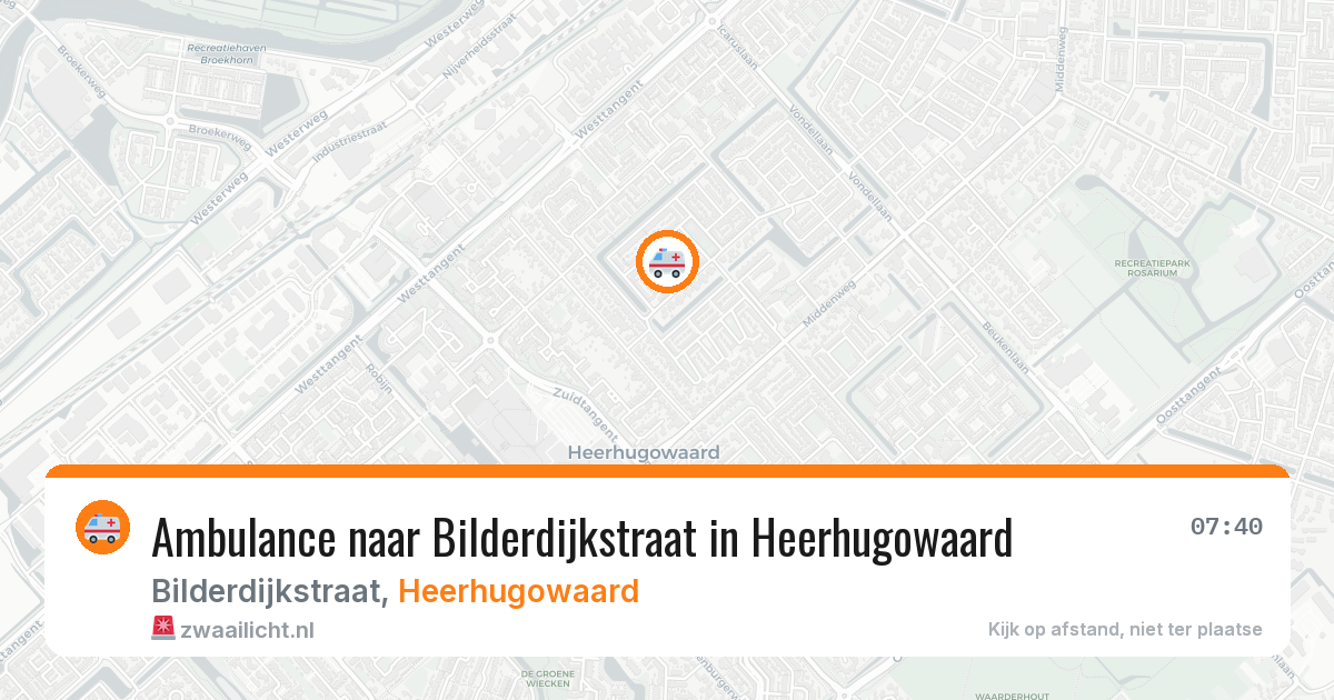 Ambulance naar Bilderdijkstraat in Heerhugowaard — 13 apr 2026