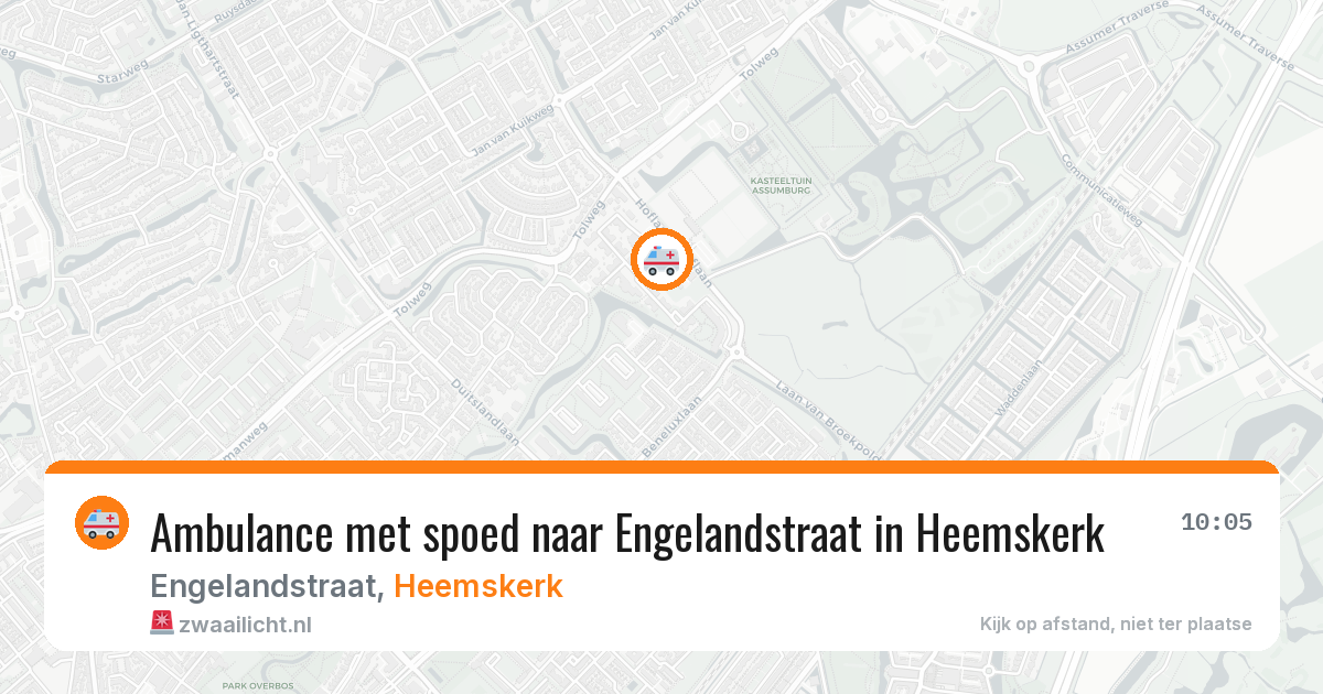 Ambulance met spoed naar Engelandstraat in Heemskerk — 9 jul 2026