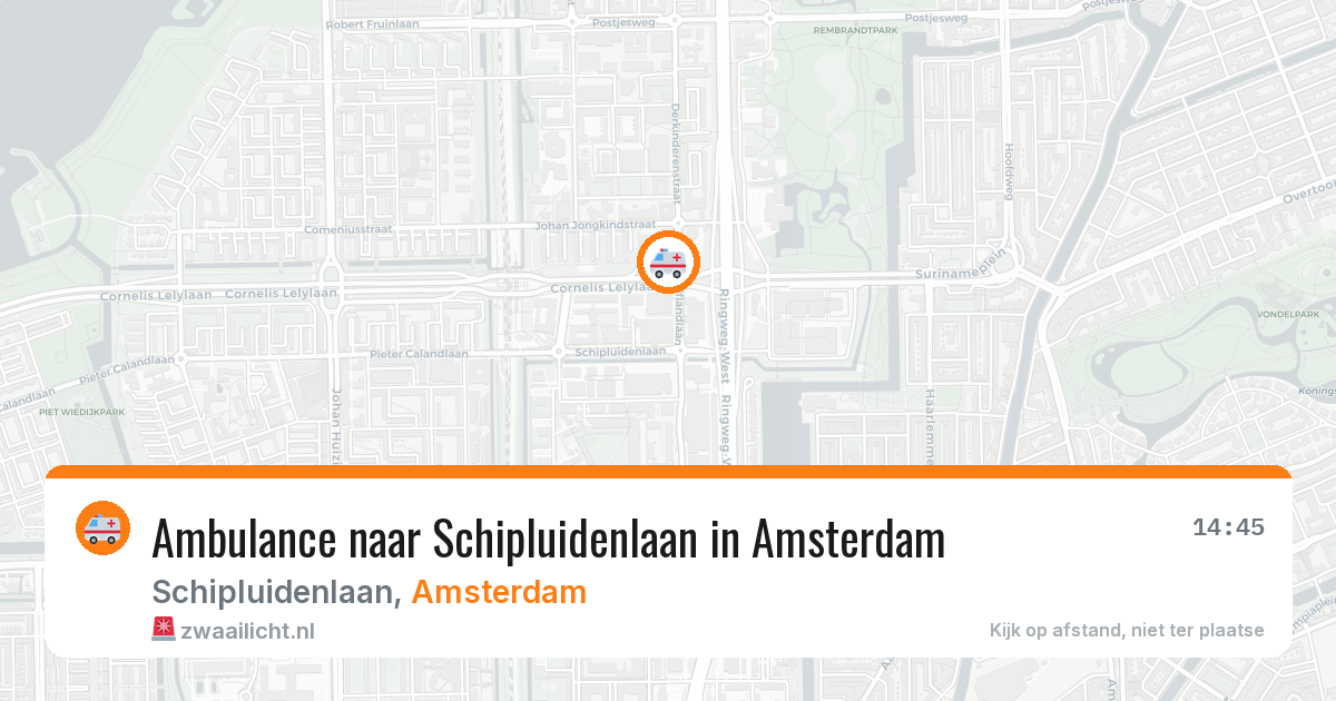 Ambulance naar Schipluidenlaan in Amsterdam — 31 mrt 2026