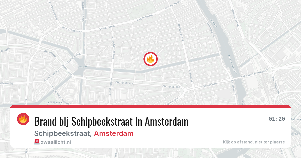 Brand bij Schipbeekstraat in Amsterdam — 27 apr 2026