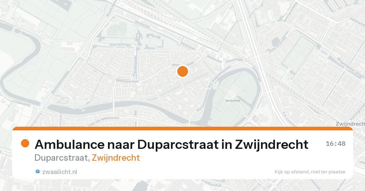 Ambulance naar Duparcstraat in Zwijndrecht — 25 aug 2026
