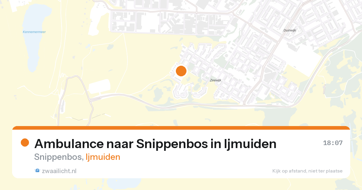 Ambulance naar Snippenbos in Ijmuiden — 26 aug 2026