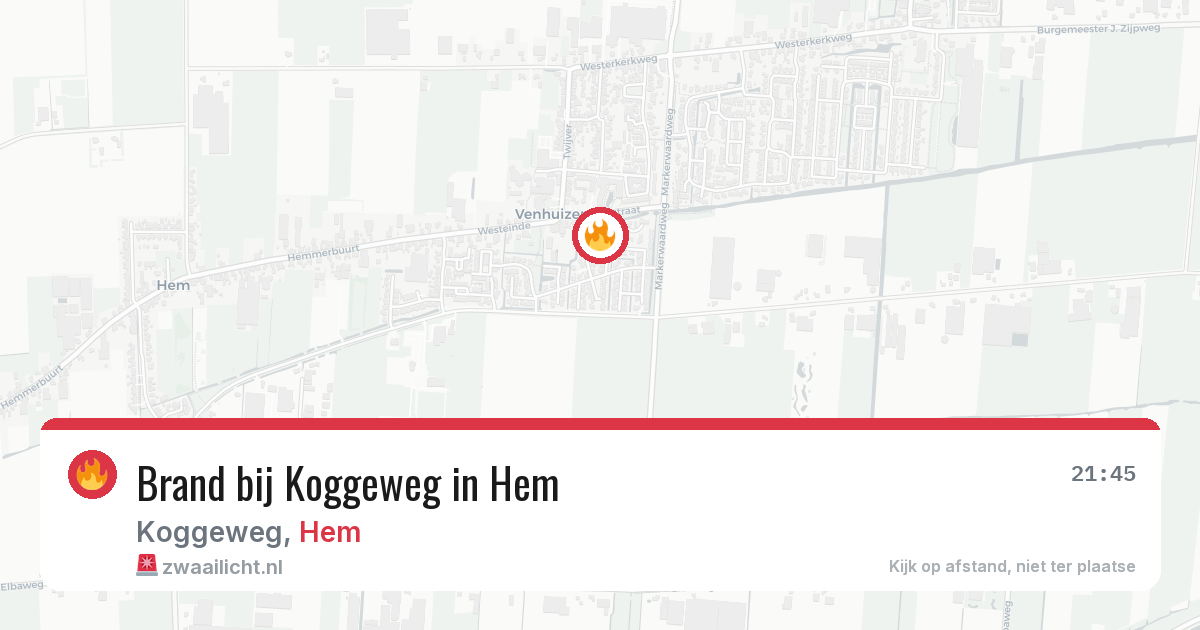 Brand bij Koggeweg in Hem — 27 jun 2026