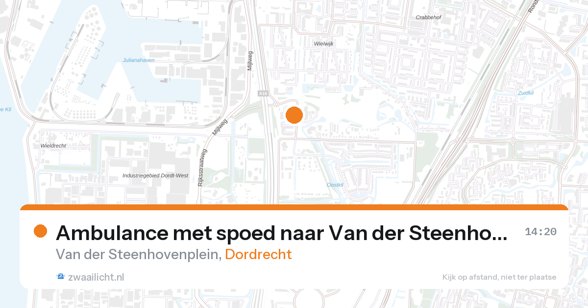 Ambulance met spoed naar Van der Steenhovenplein in Dordrecht — 28 aug 2026