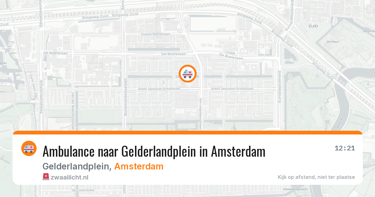 Ambulance naar Gelderlandplein in Amsterdam — 21 jun 2026