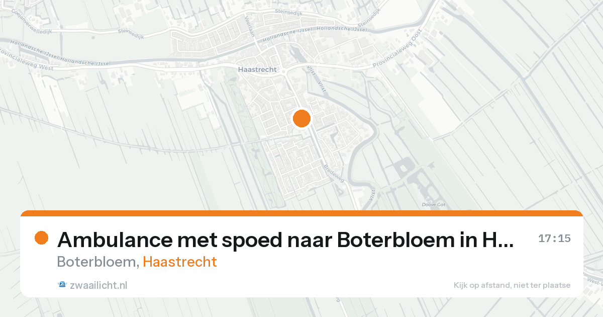 Ambulance met spoed naar Boterbloem in Haastrecht — 26 mei 2026
