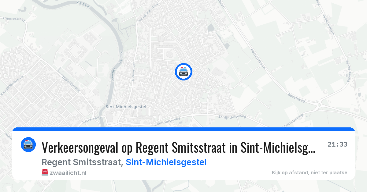 Verkeersongeval op Regent Smitsstraat in Sint-Michielsgestel — 27 mei 2026