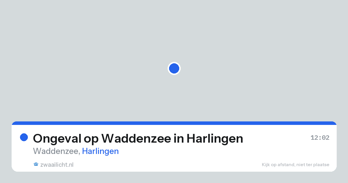 Ongeval op Waddenzee in Harlingen — 15 aug 2026