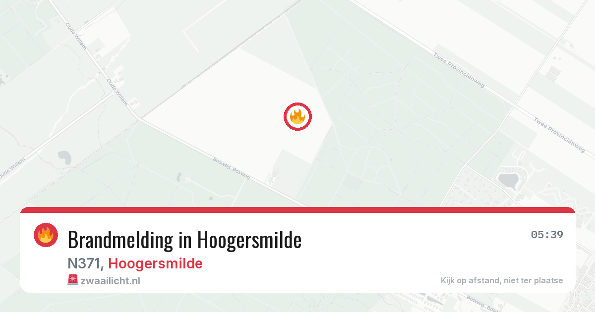 Brandmelding in Hoogersmilde — 20 jun 2026