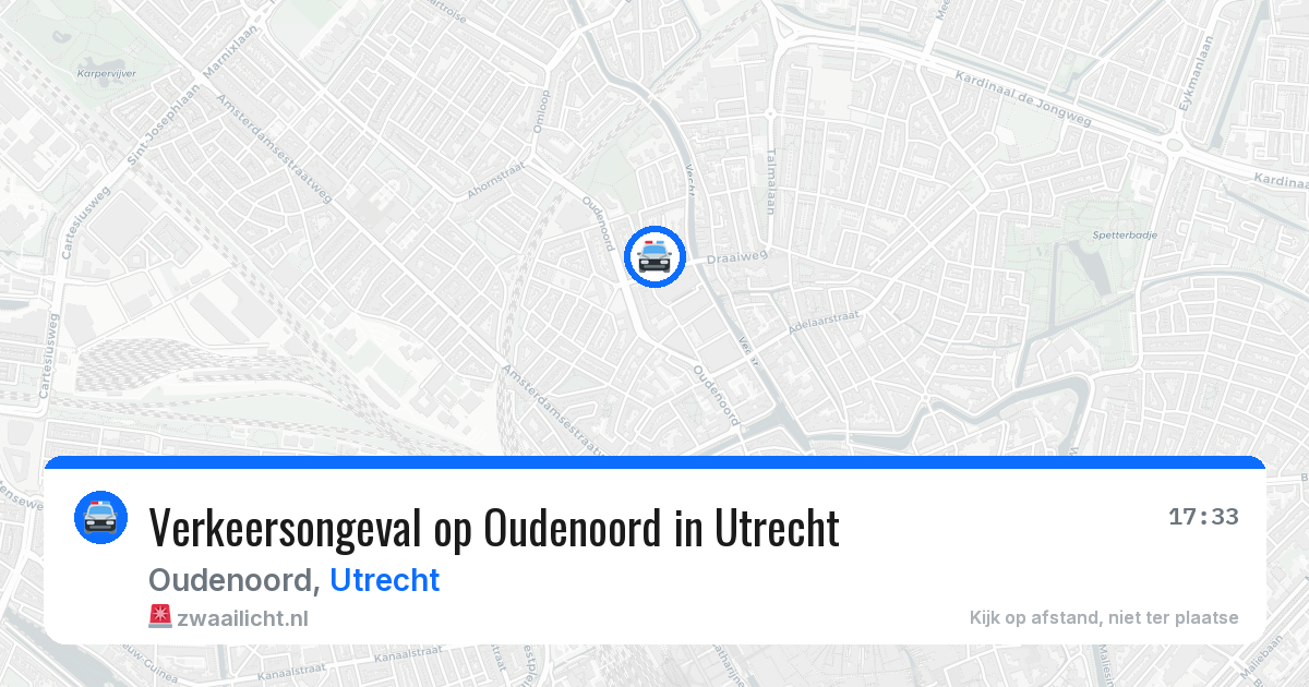 Verkeersongeval op Oudenoord in Utrecht — 14 aug 2026