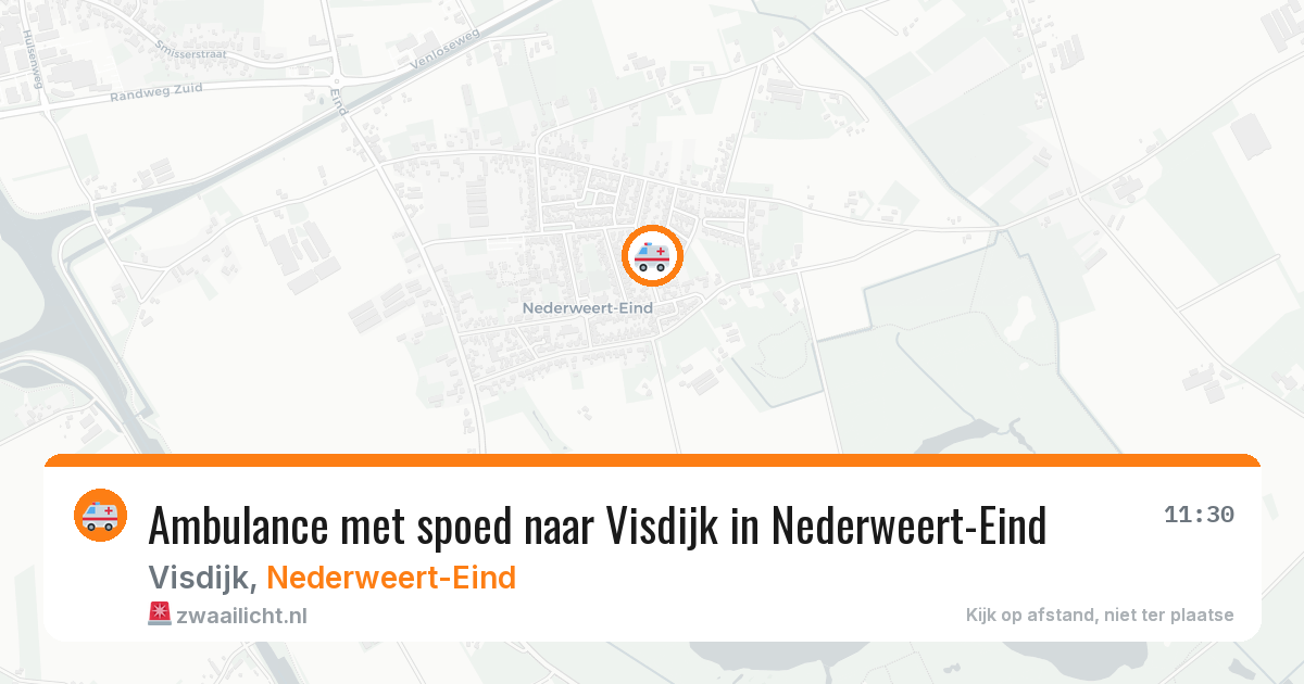 Ambulance met spoed naar Visdijk in Nederweert-Eind — 31 jul 2026