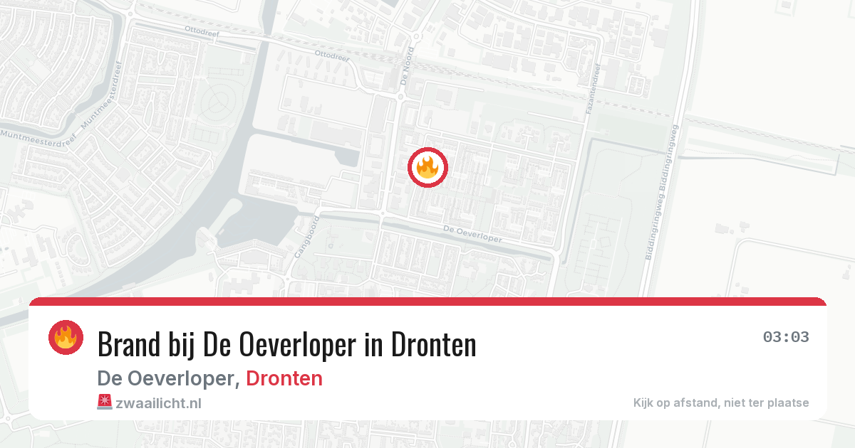 Brand bij De Oeverloper in Dronten — 27 apr 2026