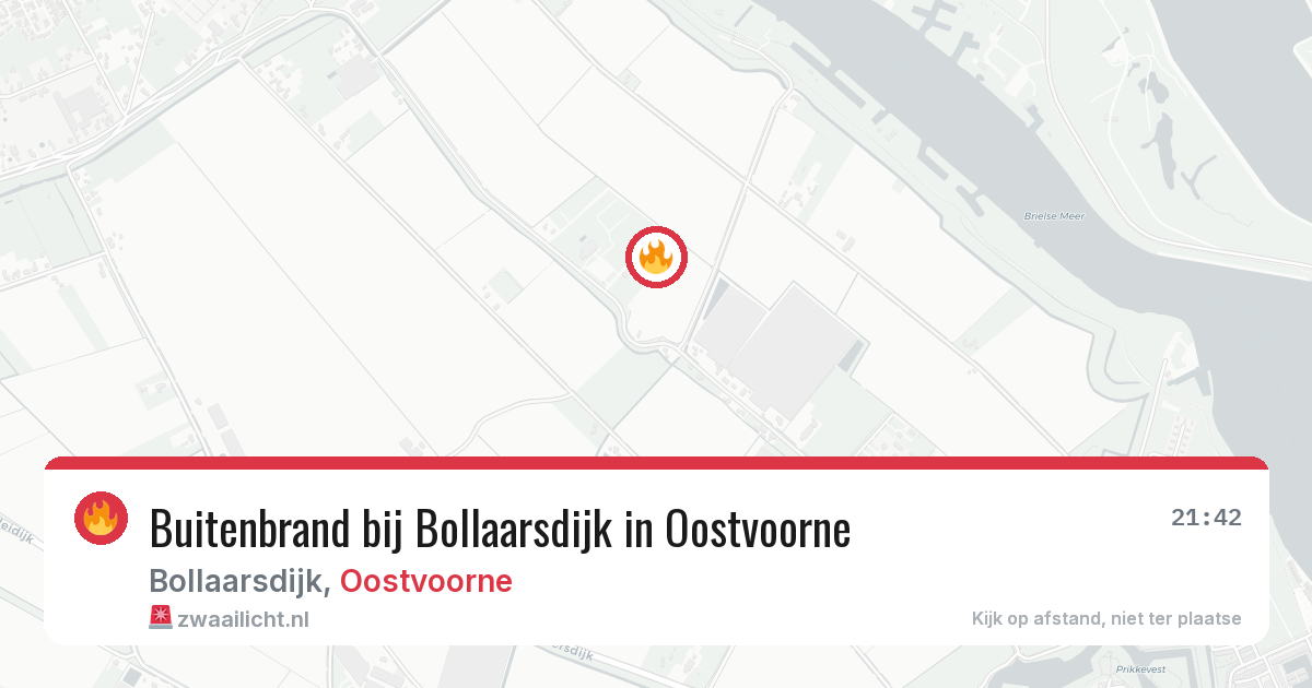 Buitenbrand bij Bollaarsdijk in Oostvoorne — 17 jul 2026