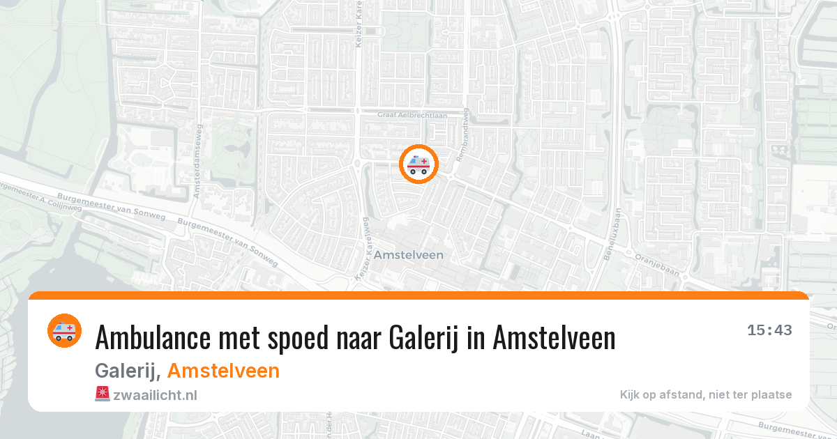 Ambulance met spoed naar Galerij in Amstelveen — 5 mei 2026