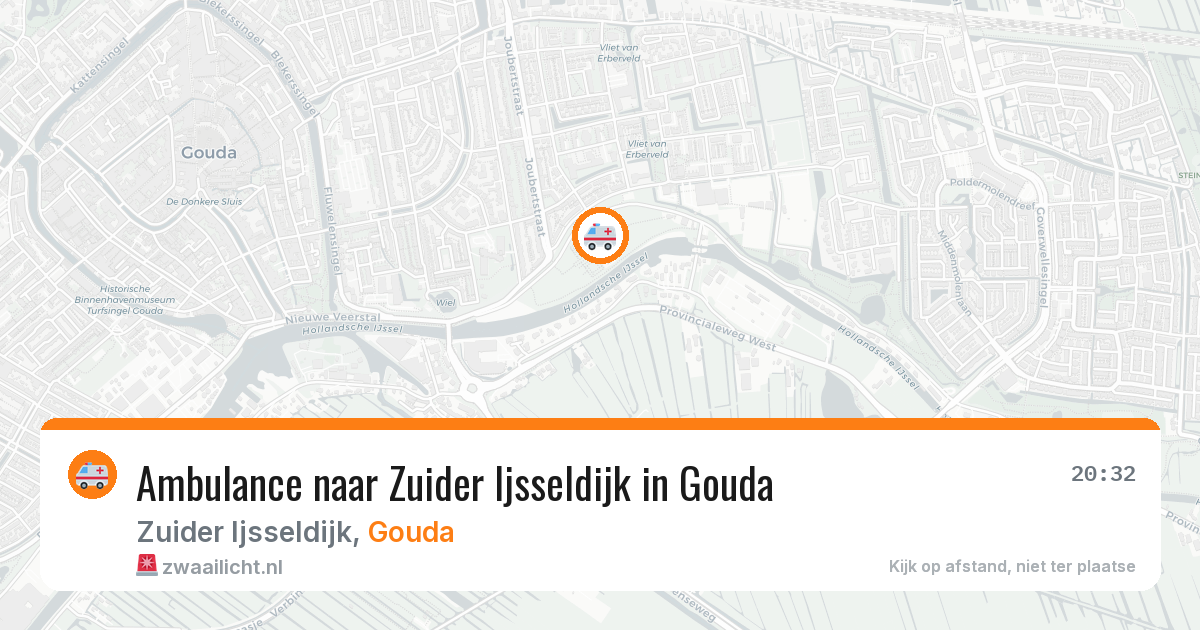 Ambulance naar Zuider Ijsseldijk in Gouda — 14 aug 2026