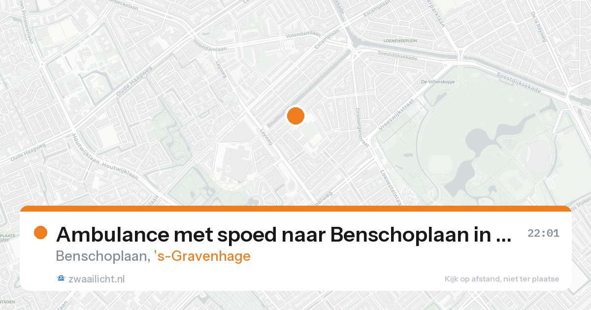 Ambulance met spoed naar Benschoplaan in 's-Gravenhage — 19 aug 2026