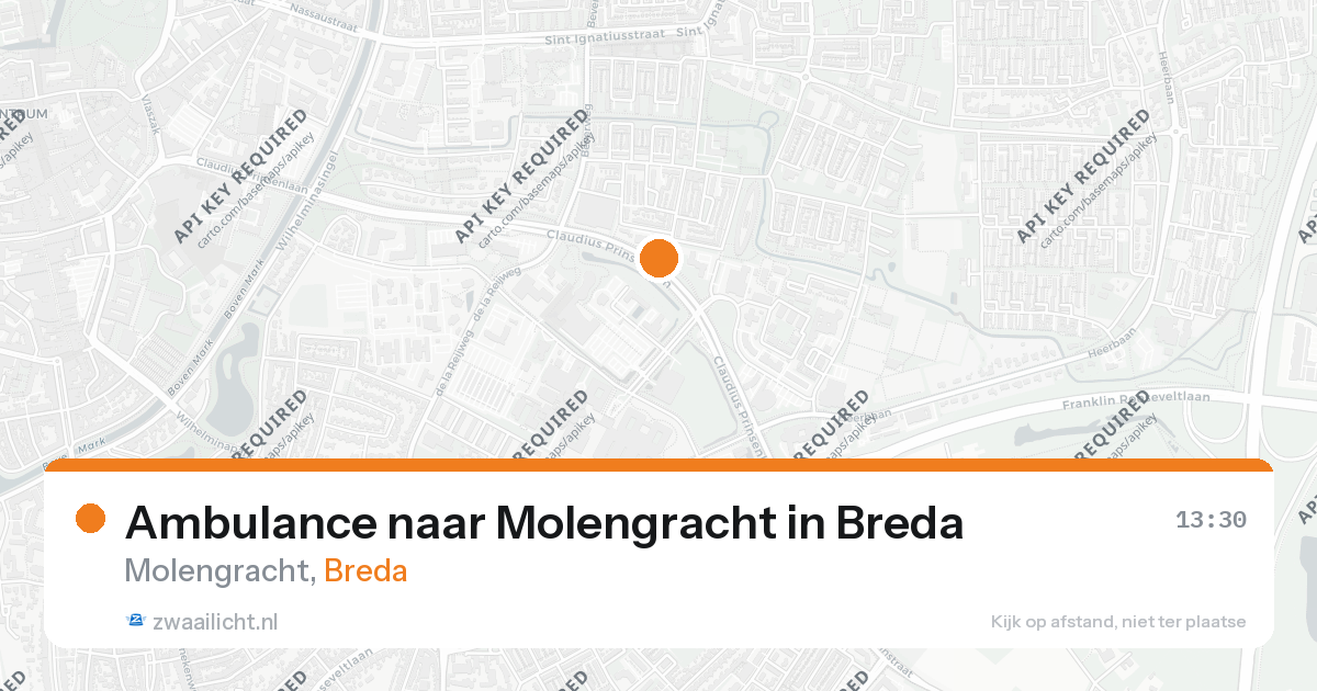 Ambulance naar Molengracht in Breda — 25 aug 2026