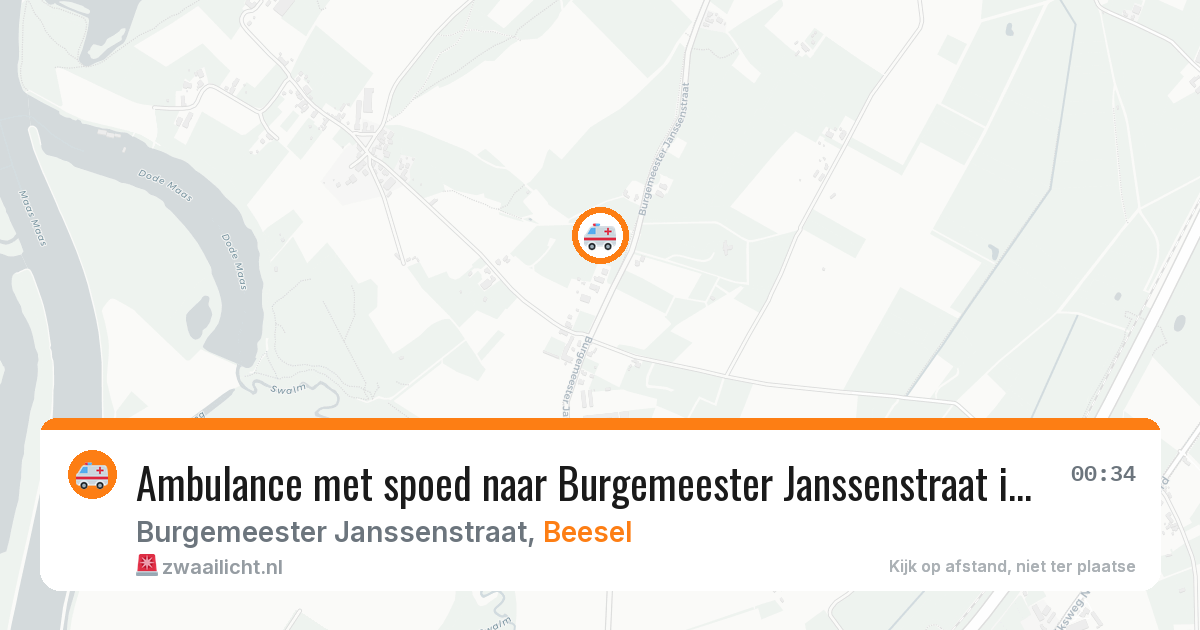 Ambulance met spoed naar Burgemeester Janssenstraat in Beesel — 4 jul 2026