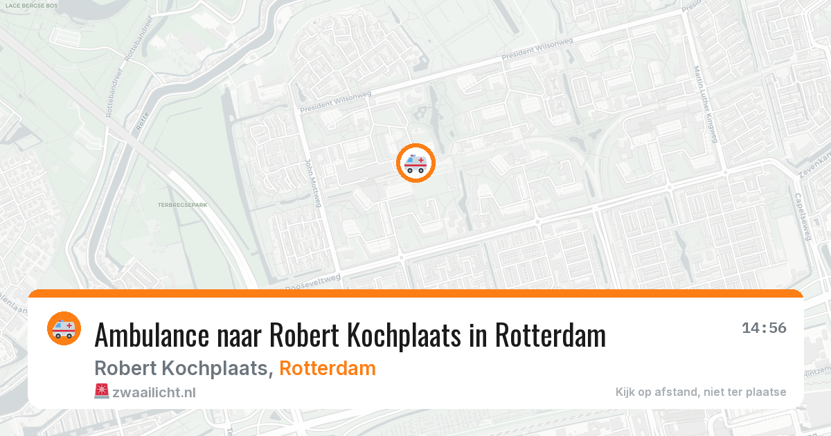 Ambulance naar Robert Kochplaats in Rotterdam — 20 mrt 2026