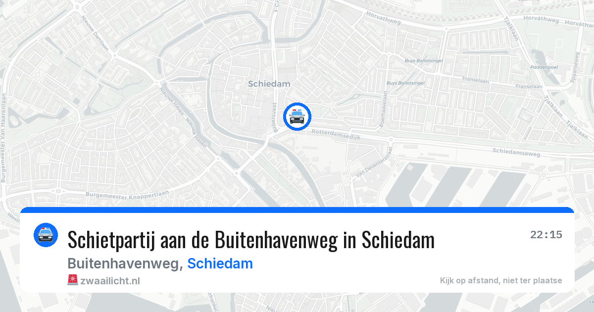Schietpartij aan de Buitenhavenweg in Schiedam — 26 mei 2026