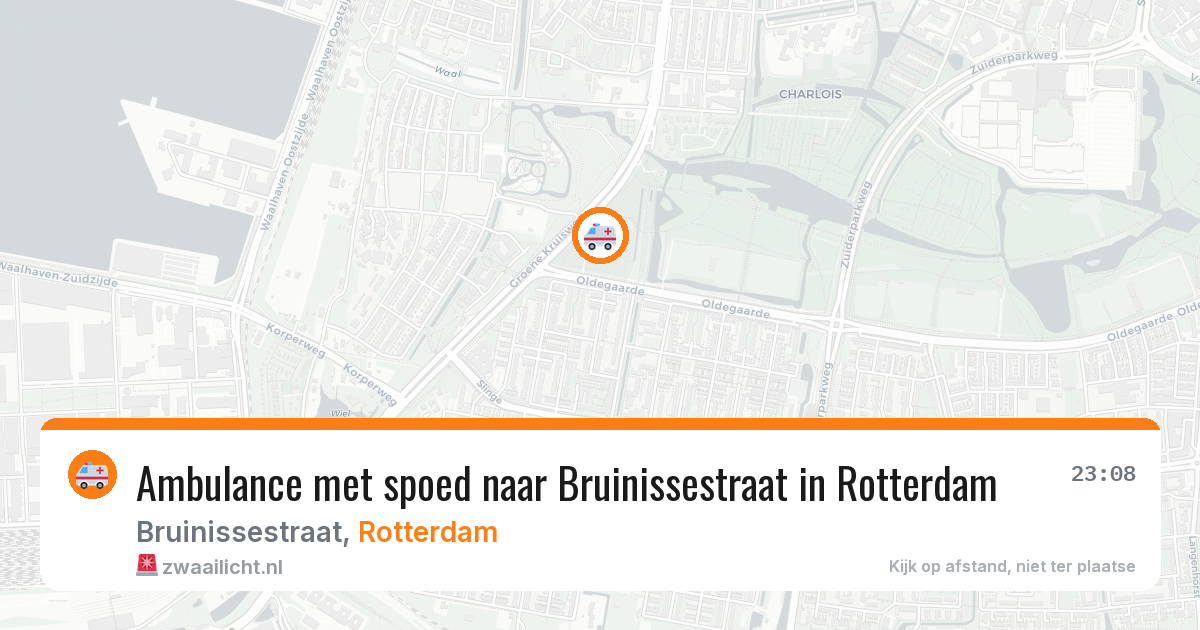 Ambulance met spoed naar Bruinissestraat in Rotterdam — 19 mei 2026