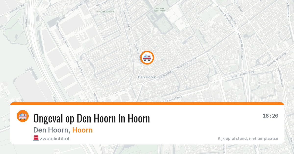 Ongeval op Den Hoorn in Hoorn — 27 jul 2026