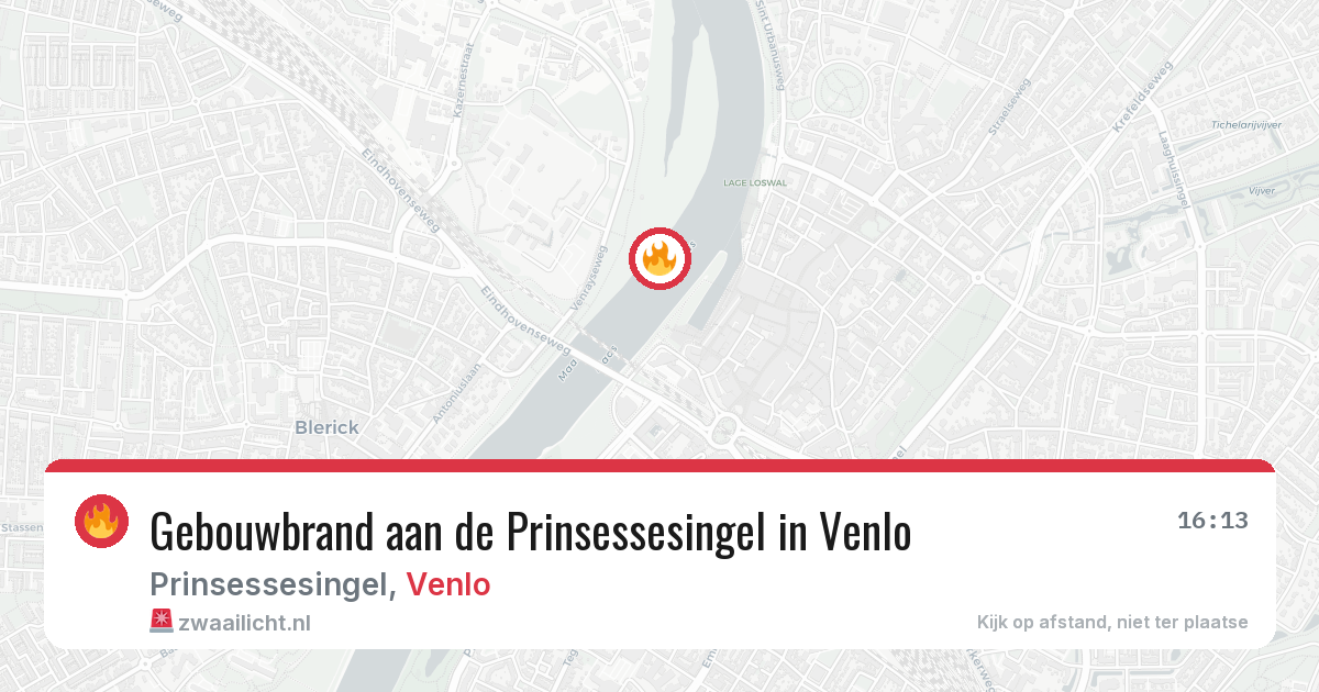 Gebouwbrand aan de Prinsessesingel in Venlo — 23 mei 2026