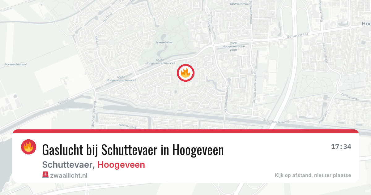 Gaslucht bij Schuttevaer in Hoogeveen — 30 jul 2026