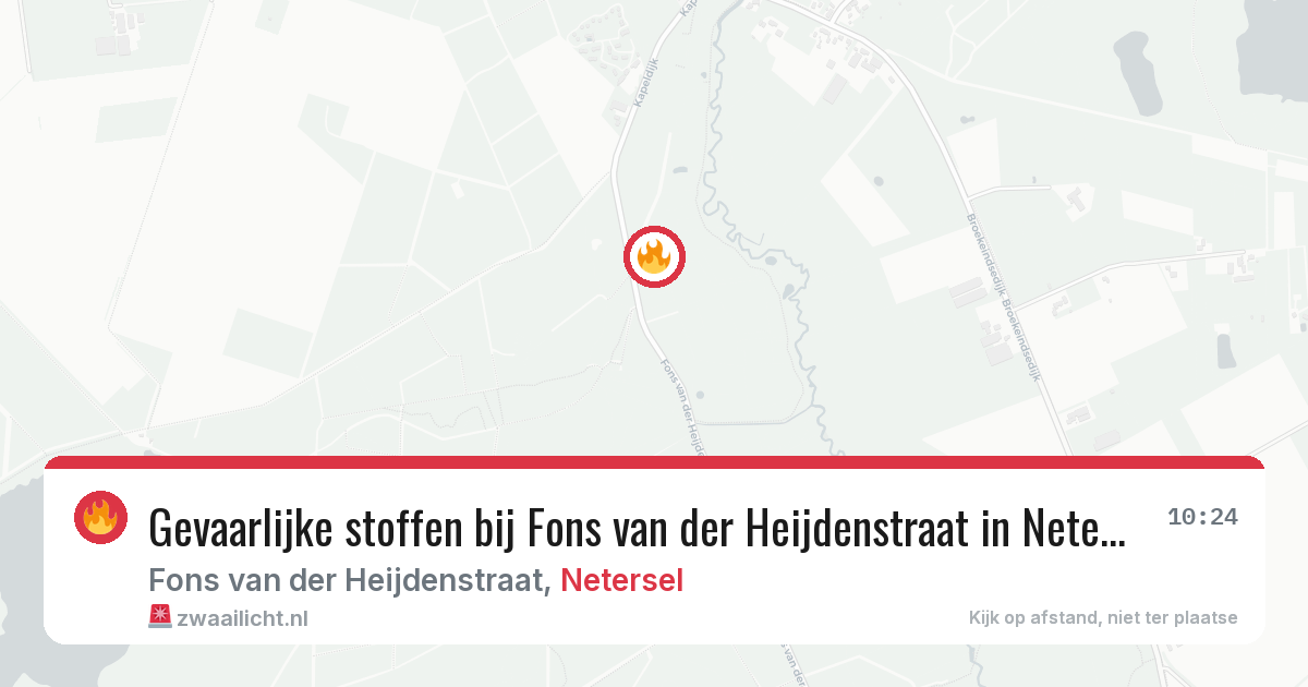 Gevaarlijke stoffen bij Fons van der Heijdenstraat in Netersel — 8 jun 2026