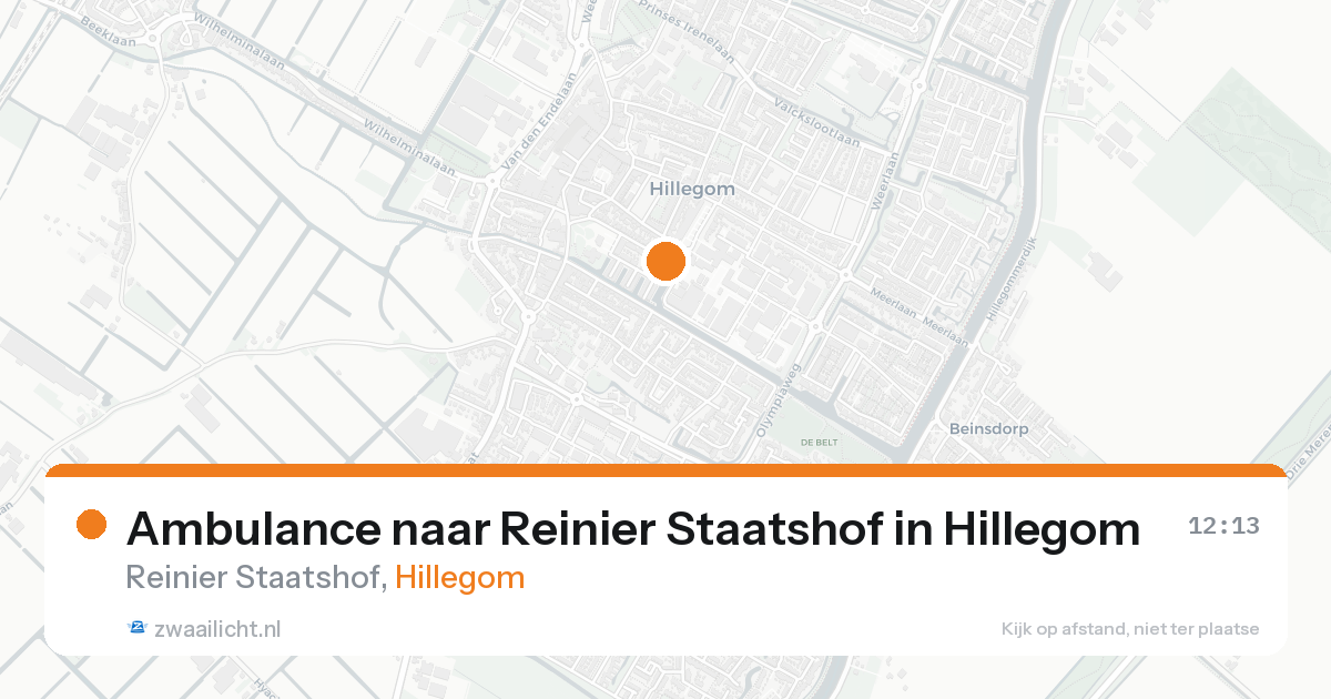 Ambulance naar Reinier Staatshof in Hillegom — 23 aug 2026