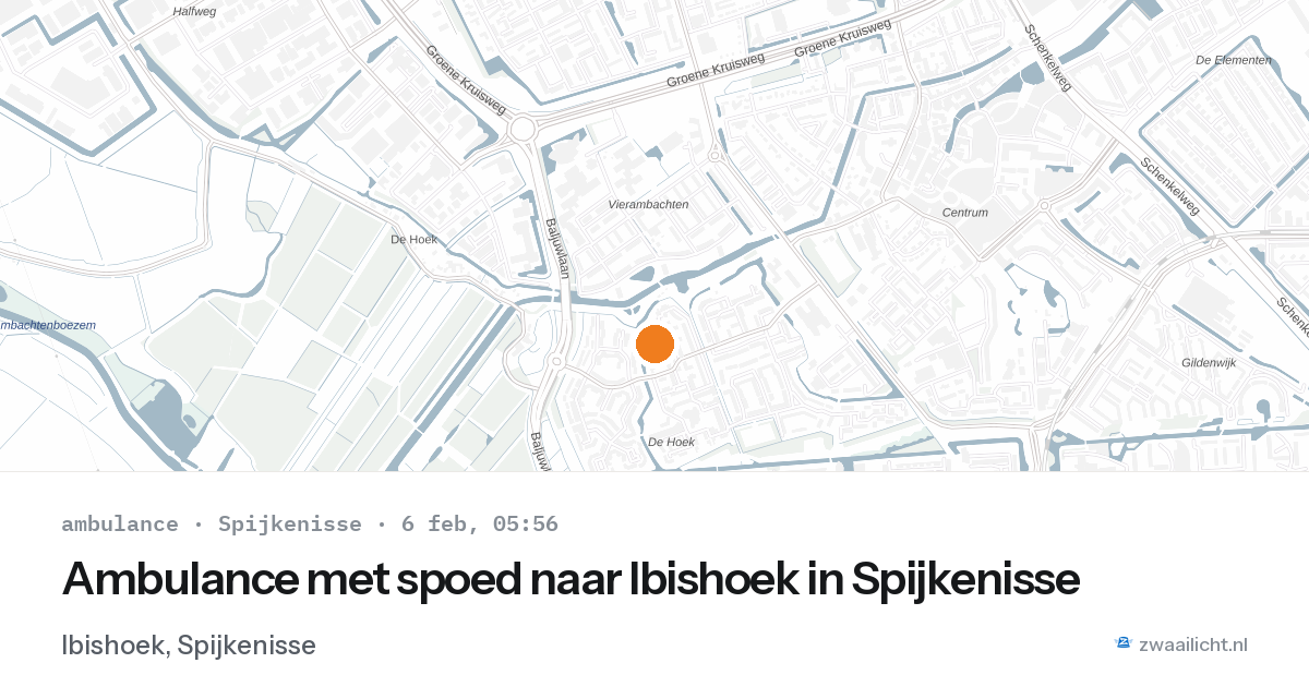 Ambulance met spoed naar Ibishoek in Spijkenisse — 6 feb 2026