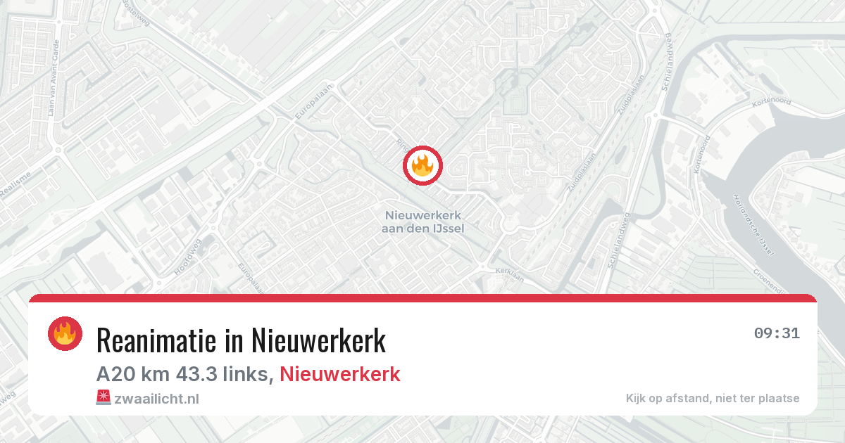 Reanimatie in Nieuwerkerk — 30 jun 2026
